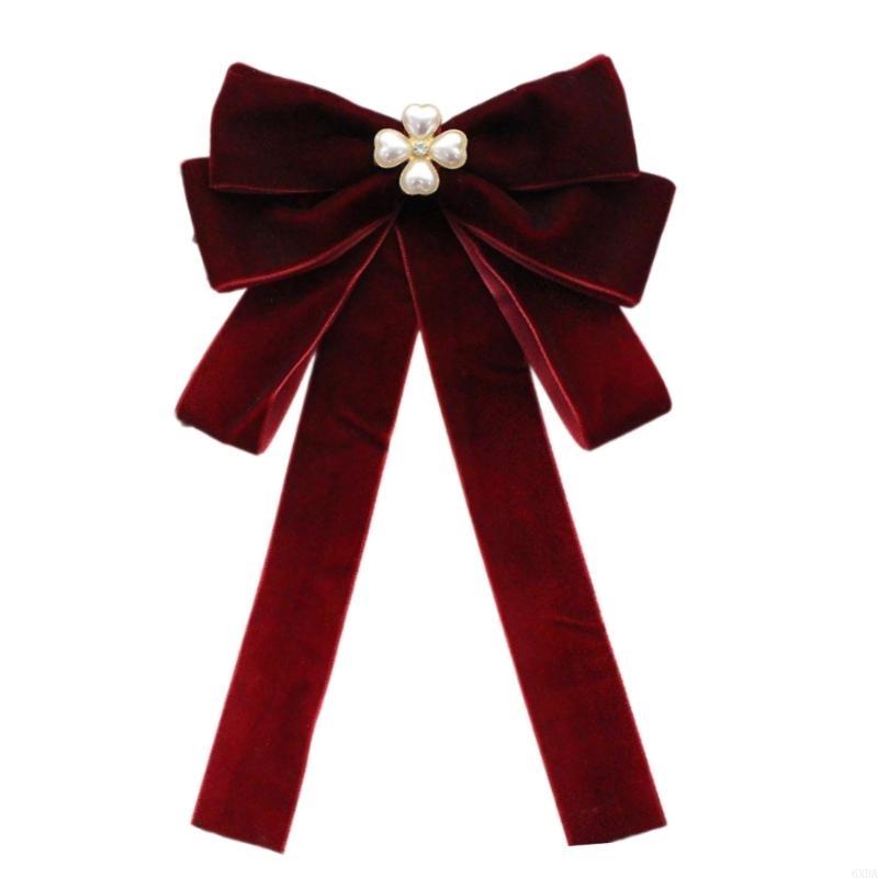 レディース ベルベット リボン ビーズ付き 学生 Unfor - Bow Tie Pre Tied のレビューと価格